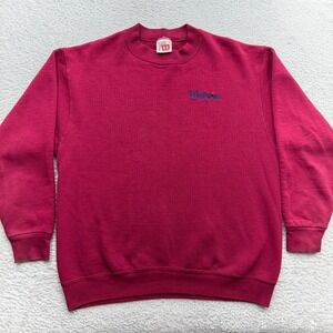 Vintage Wilson Crewneck Sweatshirt Mens Medium Burgundy Maroon Made in USA 90s